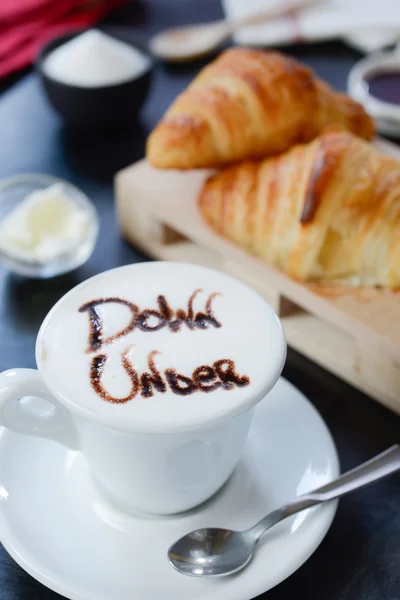 Дизайн капучино на завтрак - Down under — стоковое фото
