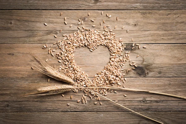 Forma de corazón trigo — Foto de Stock