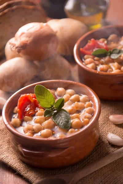 Sopa de grão de bico italiano — Fotografia de Stock