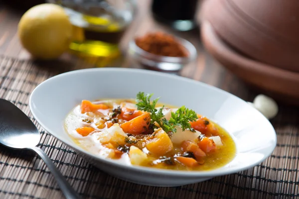 Sopa de abóbora marroquina — Fotografia de Stock