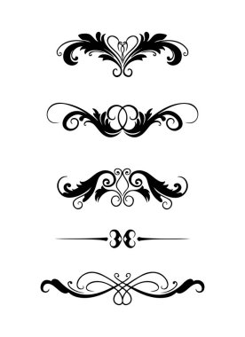 Dekoratif Tasarım Projeleri için Zarif Vintage Süsleme Bölme Koleksiyonu