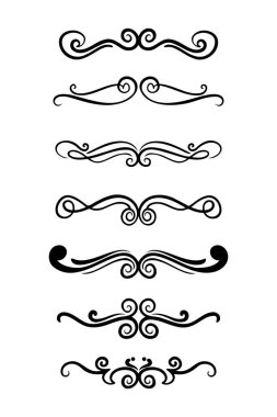 Zarif dekoratif girdap ayırıcı ve kaliteli tasarım seti