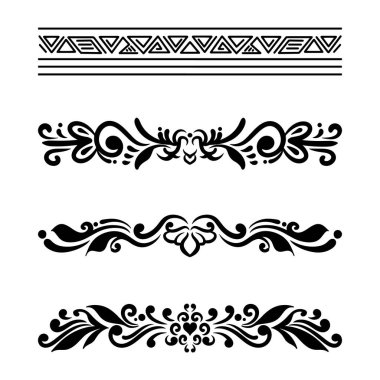 Zarif Dekoratif Vintage Sınır Ayrıştırıcıları Davet ve Süsleme Koleksiyonu