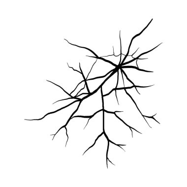 Çatlak doku kalıbının soyut silüeti.