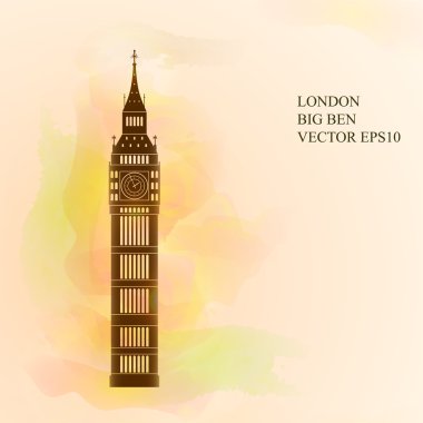 Renkli arka plan üzerinde büyük ben. Londra görme.