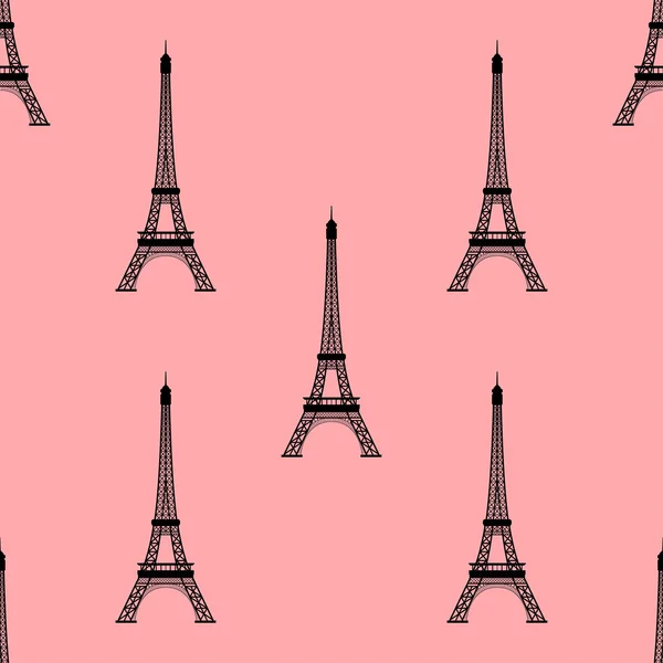 Torre Eiffel, París, Francia. Fondo sin costuras . — Vector de stock