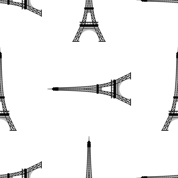 Torre Eiffel, París, Francia. Fondo sin costuras . — Vector de stock