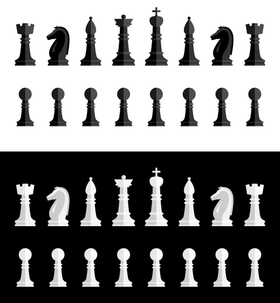 Serie di figure scacchistiche . — Vettoriale Stock