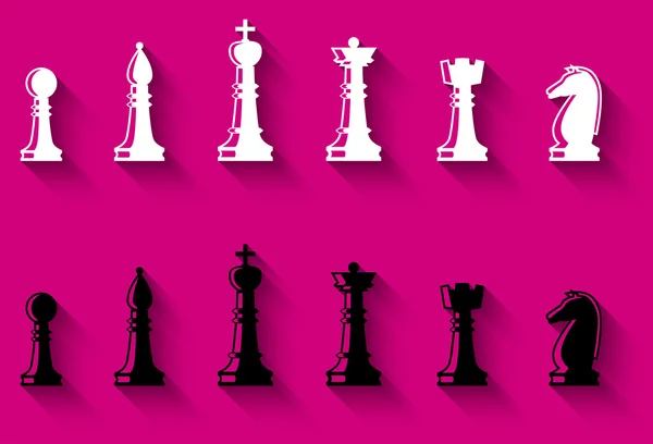 Набір шахових фігур . — стоковий вектор