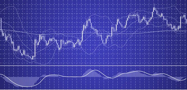 Gráfico de ações Forex . —  Vetores de Stock