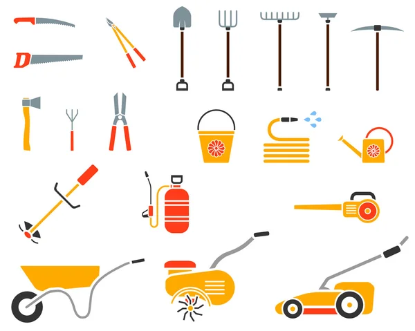 Набор садовых инструментов. Значок инструмента сада . — стоковый вектор