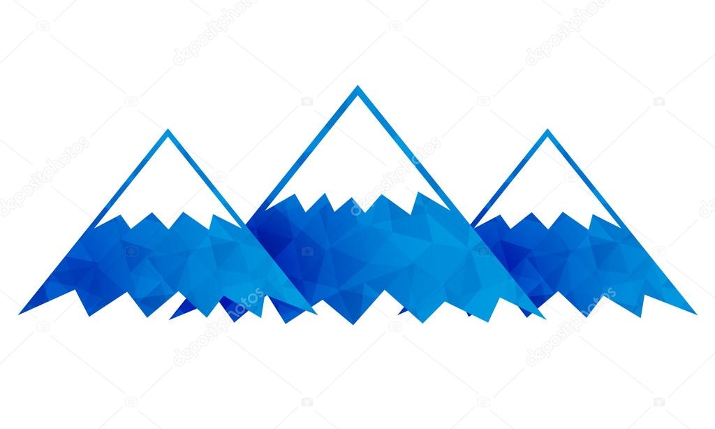 Mountains icon. High peak sign. Mountains logo. Usable for company logo. Vector illustration.