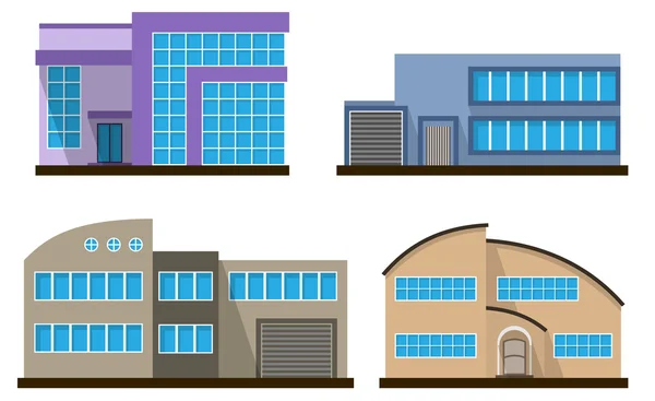 Set of flat house. Home icon. — Stock Vector