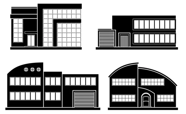 Set of flat house. Home icon. — Stock Vector