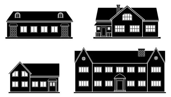 Aantal platte huis. Pictogram introductiepagina. — Stockvector