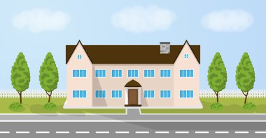 Müstakil ev illüstrasyon.