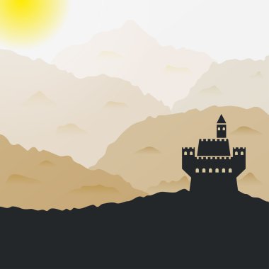 Vektör kale dağlarda