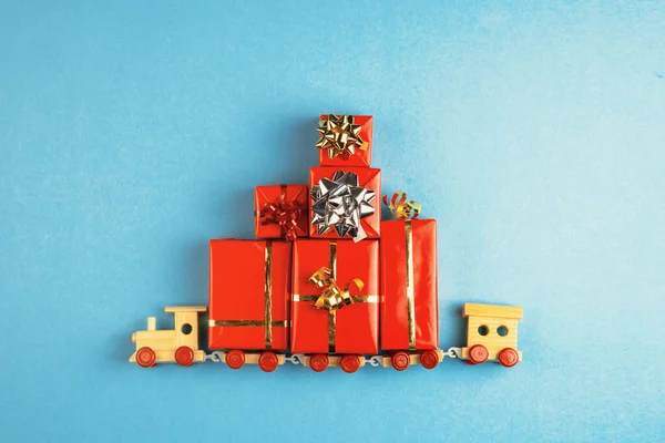 Veselé Vánoce Nový Rok Karta Oslavy Staré Řemeslné Styling Karty — Stock fotografie