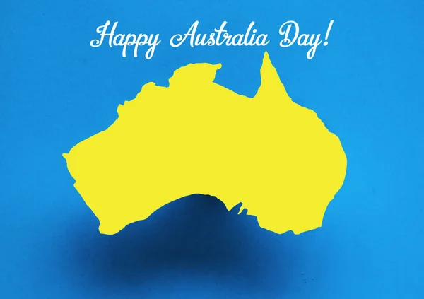 Joyeux Jour Australie Message Voeux Carte Écrite Célébrez Jour Férié — Photo
