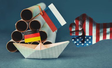 Soyut Vizyon Nord Stream 2, ABD, ABD, Rusya, Almanya AB 'nin yaptırımlı kavram gaz boruları