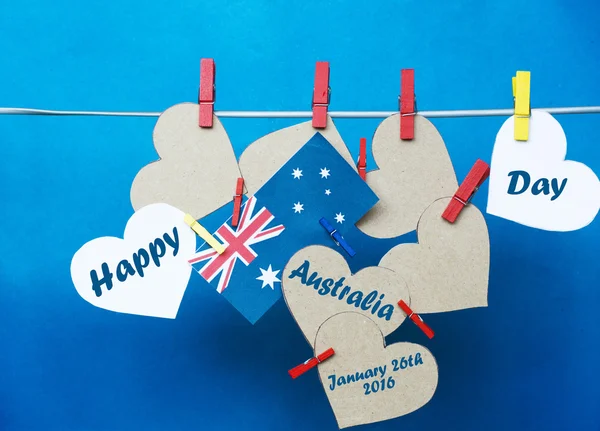 Celebrate Happy Australia Day holiday on January 26 with a  mess — стокове фото