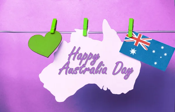 Célébrez la fête de l'Australie le 26 janvier 2016 avec un Happy — Photo