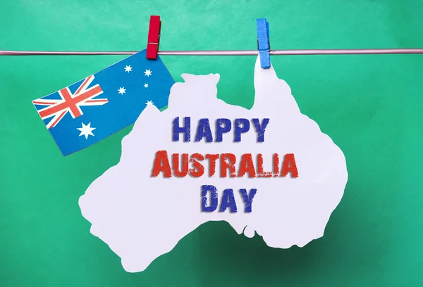 与快乐的贺词庆祝澳大利亚天假期 1 月 26 日 — 图库照片