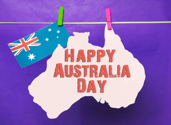 Celebre as férias do Dia da Austrália em 26 de janeiro com uma Happy messa — Fotografia de Stock