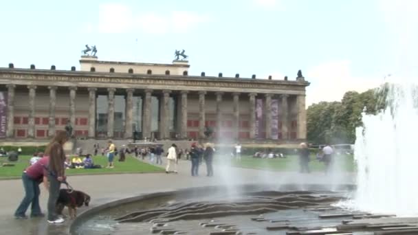 Berlin Tyskland April 2014 Altes Museum Old Museum Byggnaden Museiön — Stockvideo