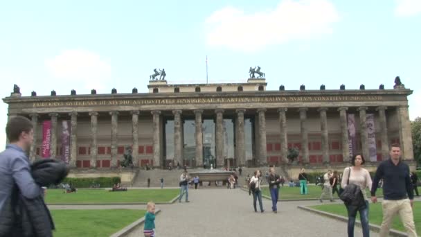 Berlim Alemanha Abril 2014 Museu Altes Museu Antigo Edifício Ilha — Vídeo de Stock