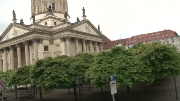 French Cathedral Church Friedrichstadt Berlin Germany — Stock Video