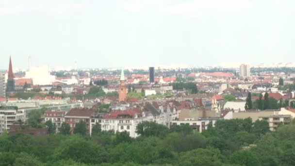 Vista Del Parque Los Edificios Berlín Desde Columna Victoria — Vídeos de Stock