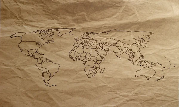 El mapa del mundo — Foto de Stock