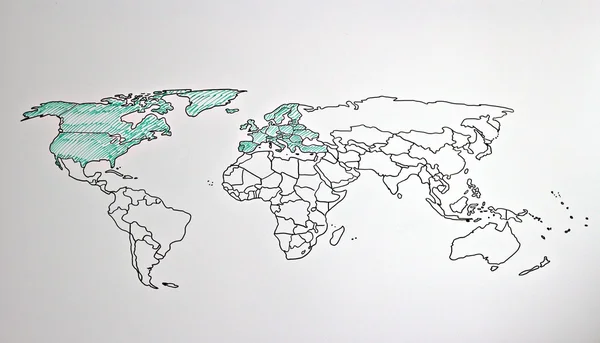 El mapa del mundo — Foto de Stock