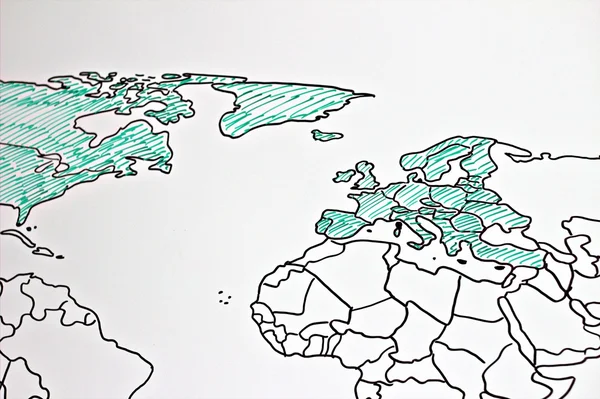 世界地图 — 图库照片