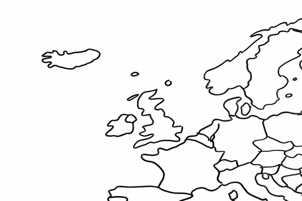 Mappa del continente europeo — Foto Stock