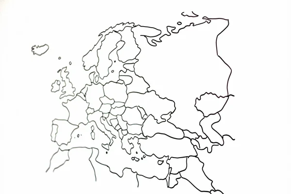 Avrupa kıtasının Haritası — Stok fotoğraf