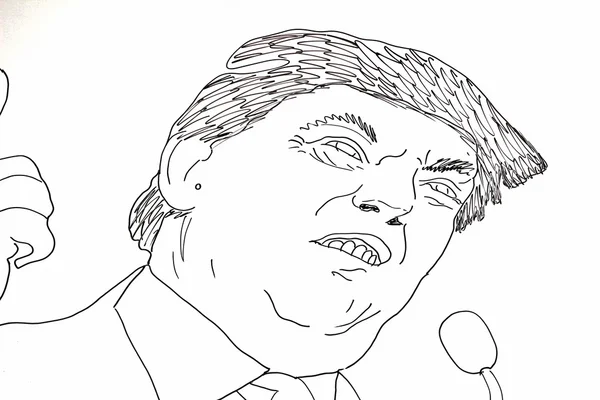 Drawing of american politicians — Stock Photo, Image