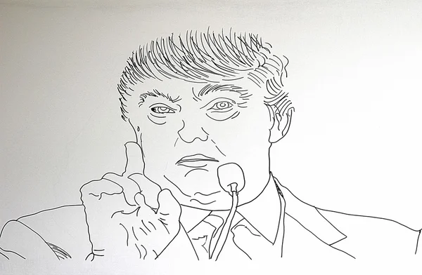 Drawing of american politicians — Stock Photo, Image