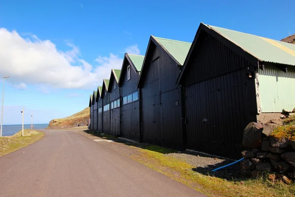 Faroe Adaları'nda eski evleri — Stok fotoğraf