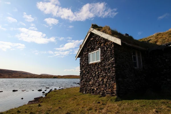 Faroe Adaları'nda eski evleri — Stok fotoğraf