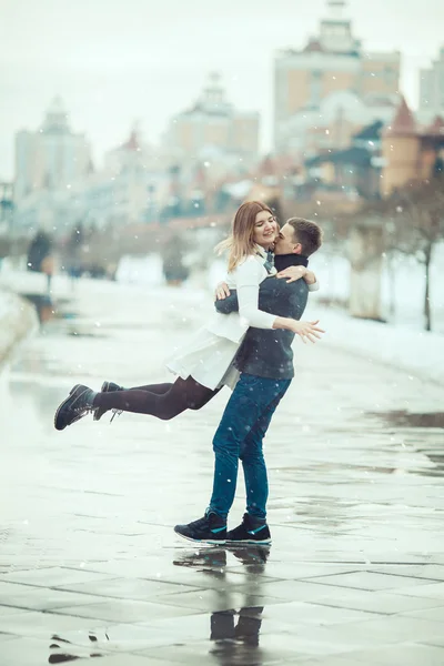 Inverno cidade amor — Fotografia de Stock