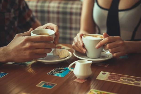 Date at the cafe — Stock Photo, Image