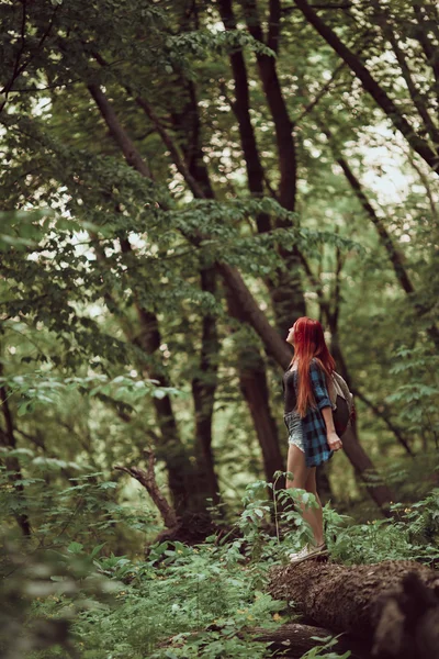 Young redhead Rapunzel dreaming of her tower. — Stock Photo, Image