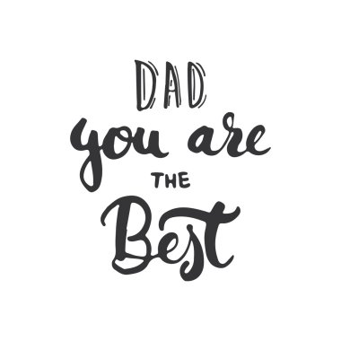 Babalar günü yazı hat ifade baba, sen en iyi, tebrik kartı beyaz arka plan üzerinde izole vardır. Babalar Günü davetiyeleri için İllüstrasyon. Babamın gün yazısı.