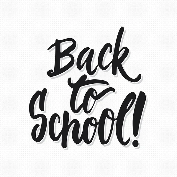 Back to school - lettering calligraphy phrase Vector Image