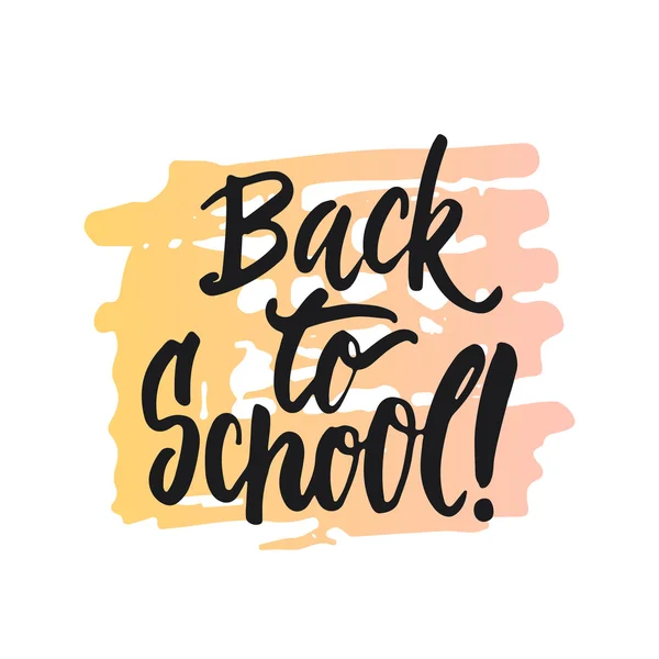 Back to school - lettering calligraphy phrase Vector Image