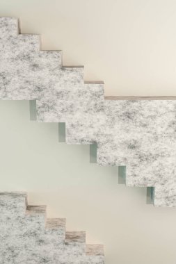 Bej renkli modern tasarım şablonu, 3D çizimli ve parlayan daireleri var. Soyut 3D canlandırma modeli. Asgari biçim. 