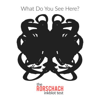 Rorschach Rorchar testi psikologlar için psikolojik test için izole varyasyon vektör