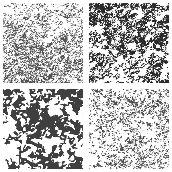 Conjunto de cuatro texturas abstractas diferentes aisladas en el blanco — Vector de stock